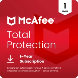 McAfee - Total Protection (1-Device) Antivirus Software with Scam Protection (1-Year) - Android, Apple iOS, Chrome, Mac OS, Windows [Digital]